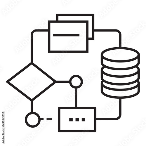 AI Data Cleaning and Preprocessing Concept vector Icon design