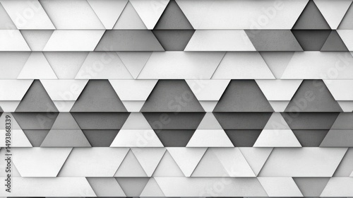 Abstract Geometric Pattern: Monochromatic Triangles and Hexagons