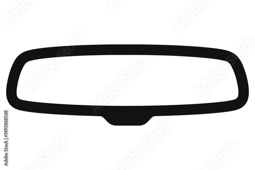 Clean vector graphic of a car rearview mirror.