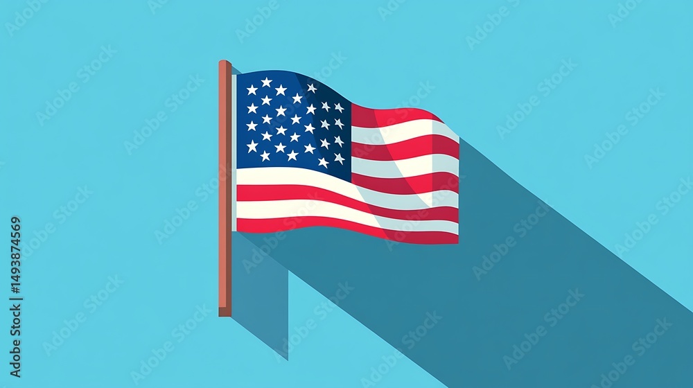 Obraz premium Minimalist Flag Icon 