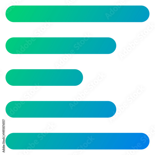 Abstract teal and green horizontal bars graphic