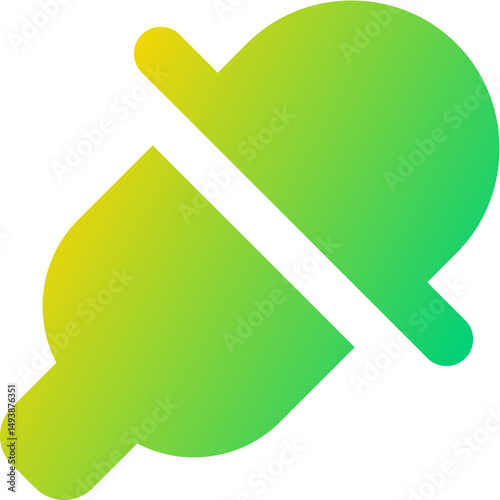 Abstract gradient plug disconnected icon