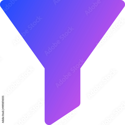 Abstract purple and blue gradient funnel icon