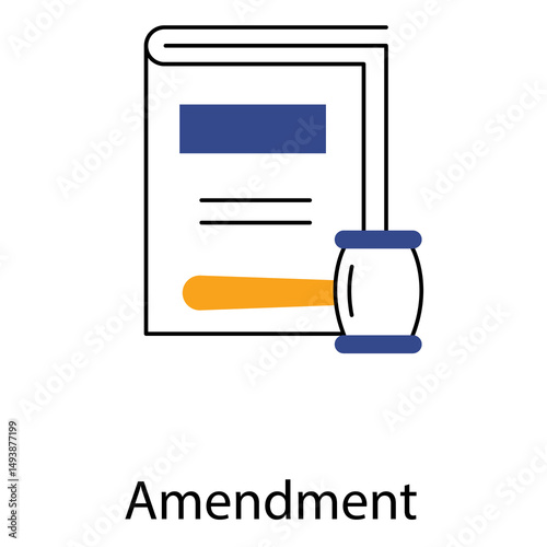 Legal Amendment vector Icon design Representing Constitutional Change