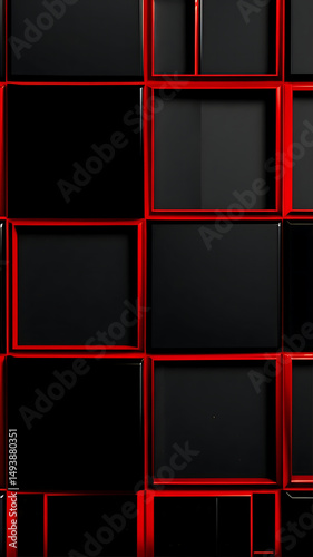 black and red squares background