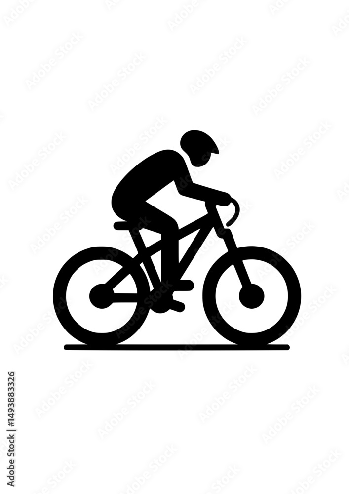 Obraz premium a black silhouette vector icon of a bike