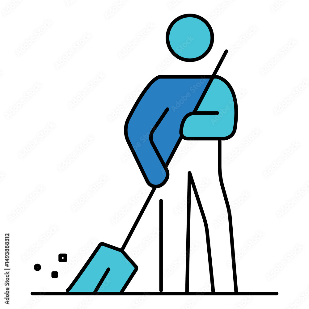 Fototapeta premium Probation and Community Service Legal vector Icon Design