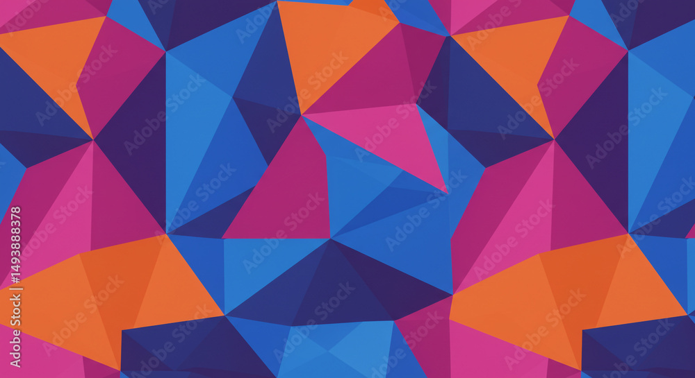 Vibrant geometric pattern with colorful triangles and polygons background Vibrant geometric pattern with colorful triangles and polygons background