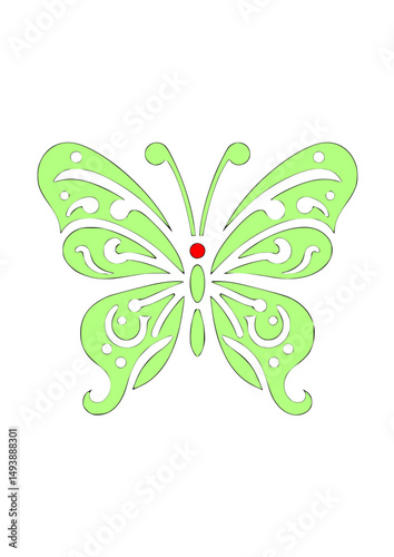 a black silhouette vector icon of a butterfly
