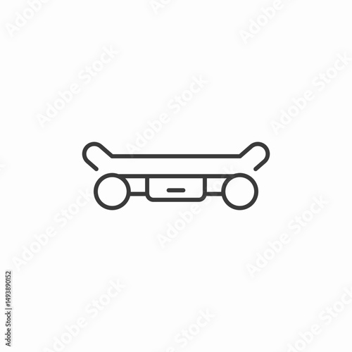 skateboard sport icon sign vector