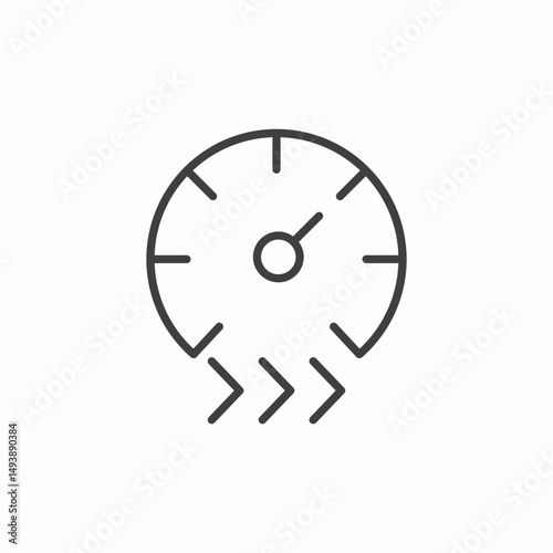speedometer arrows acceleration icon sign vector