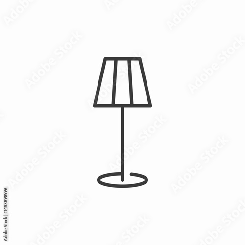 standing floor lamp icon sign vector