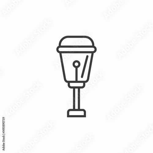 street lamp post icon sign vector