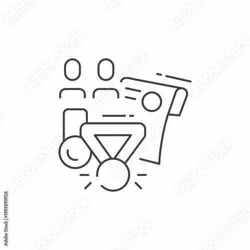 team achievement award icon sign vector