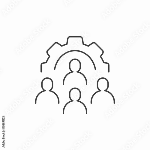 teamwork brainstorming innovation icon sign vector