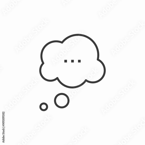 thinking bubble icon sign vector