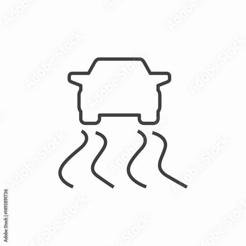 traction control system icon sign vector