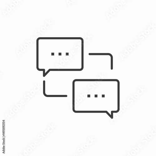 two way chat icon sign vector