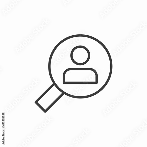 user search icon icon sign vector