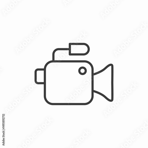 video camera recording icon sign vector
