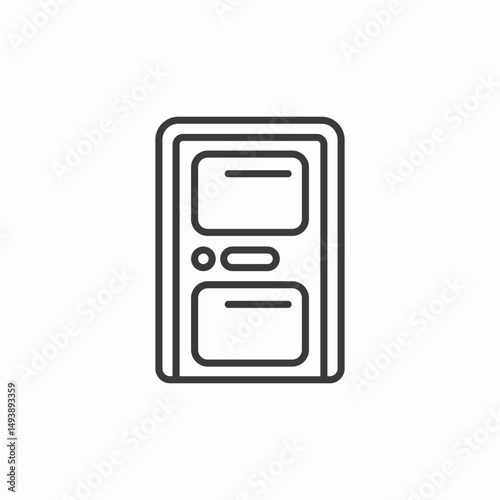 washing machine frontload icon sign vector