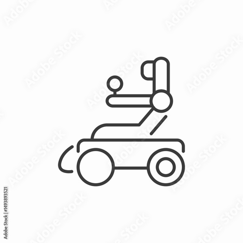 wheelchair mobility device icon sign vector