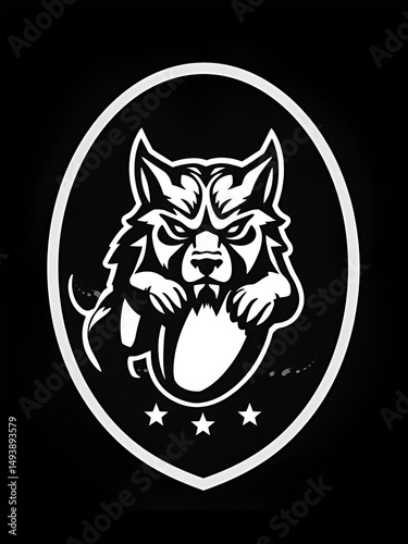 rugby foot americain griffes squelette main logo
