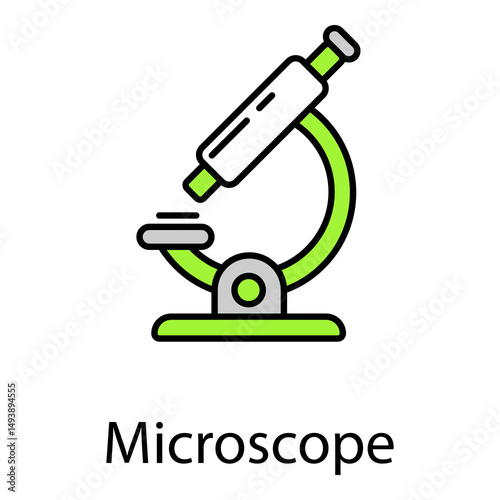 Microscope Vector Icon Design Medical Laboratory 