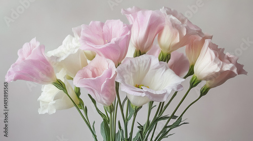 Wallpaper Mural Elegant wedding invitation card background vector. Minimal hand painted Lisianthus botanical flowers texture template background. Design for wedding, vip cover, poster, rsvp moderncard.Valentine's Day Torontodigital.ca