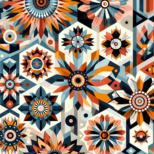 seamless pattern with flowers
