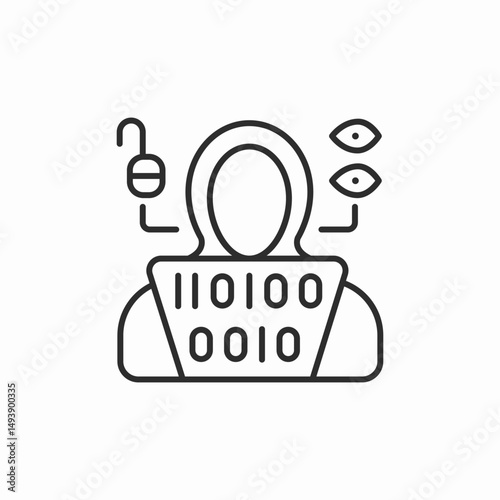 cyber hacker attack icon sign vector