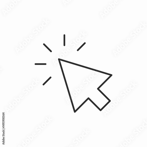 cursor click select icon sign vector