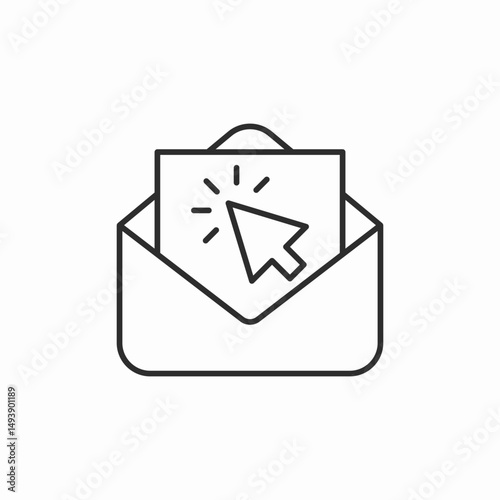 email cursor click select icon sign vector