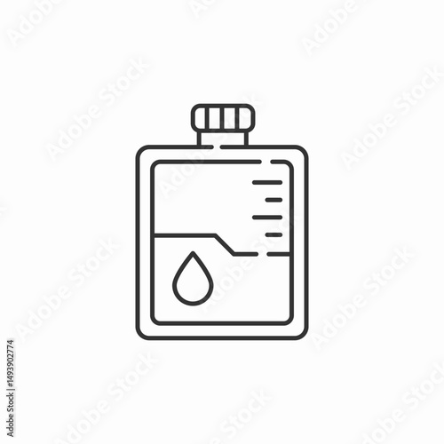 intravenous fluid bag icon sign vector