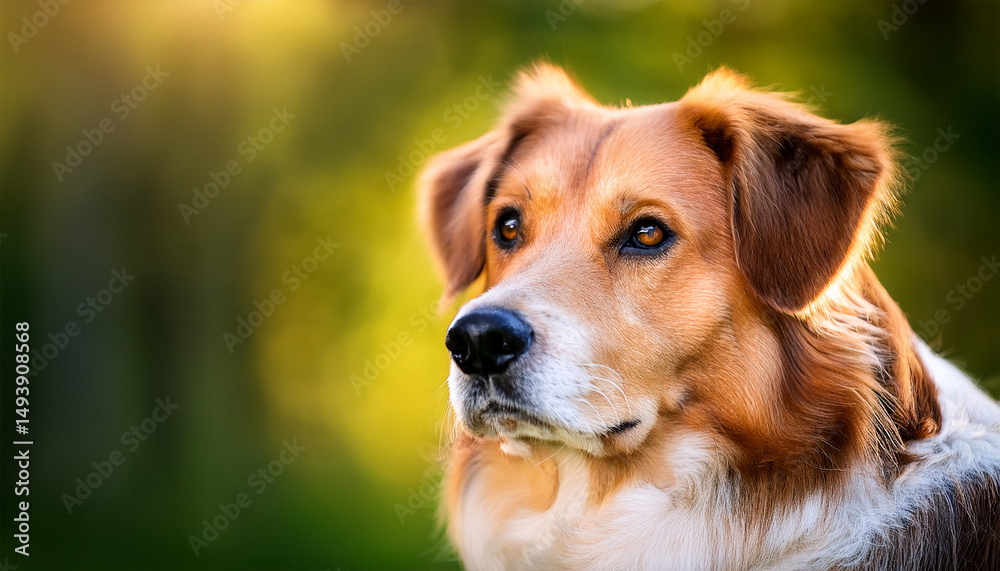Obraz premium a close up shot of a dog s face with a blurred background