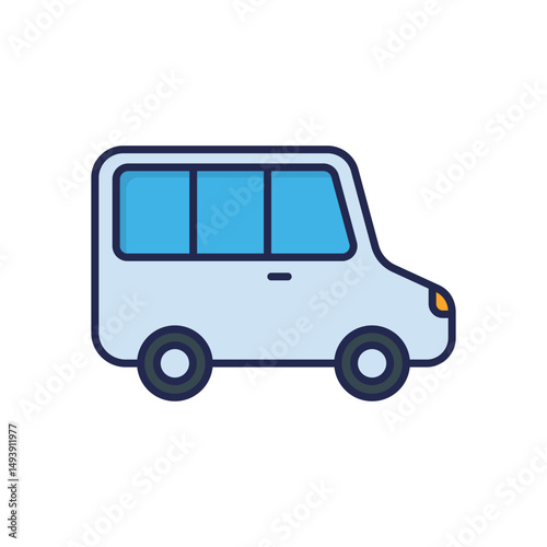 Airport Shuttle Vector icon