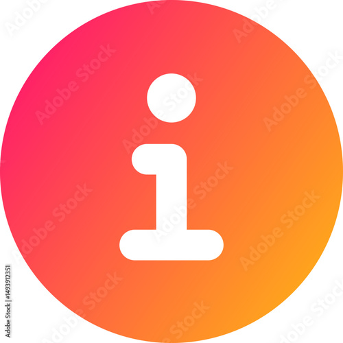 Information icon in gradient circle