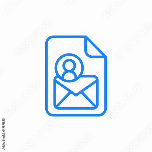 contact file icon sign vector