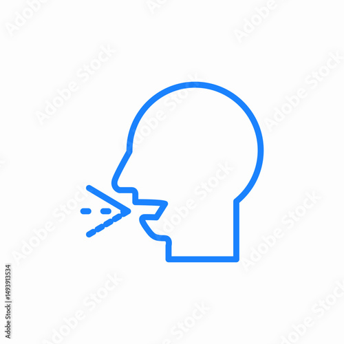 cough man icon sign vector