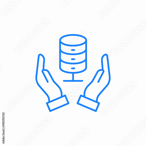 database protection icon sign vector