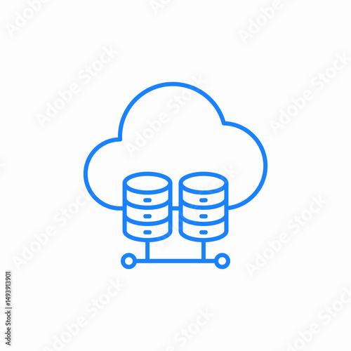 databases cloud icon sign vector