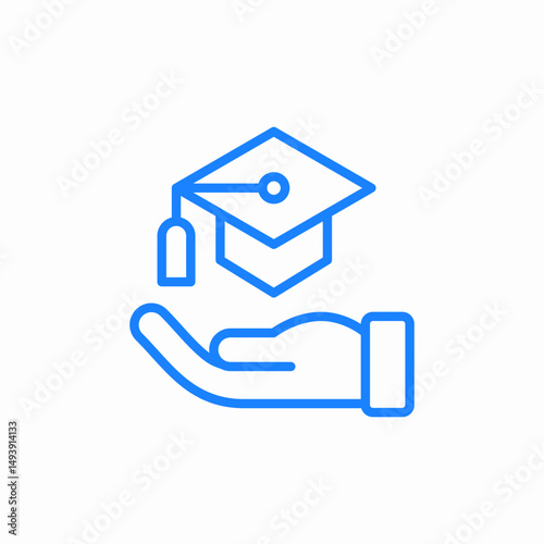 education insurance icon sign vector