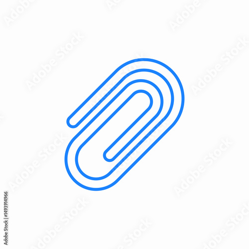 paper clip icon sign vector