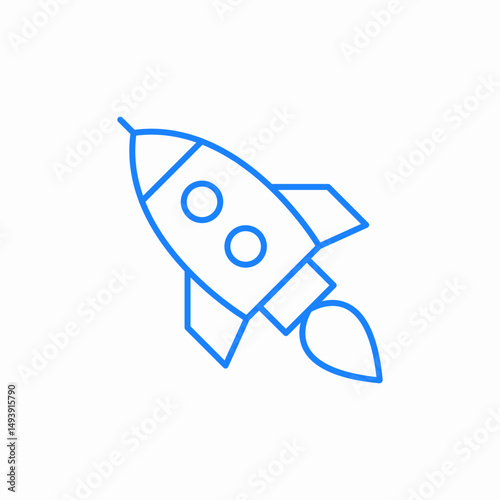 rocket launch icon sign vector