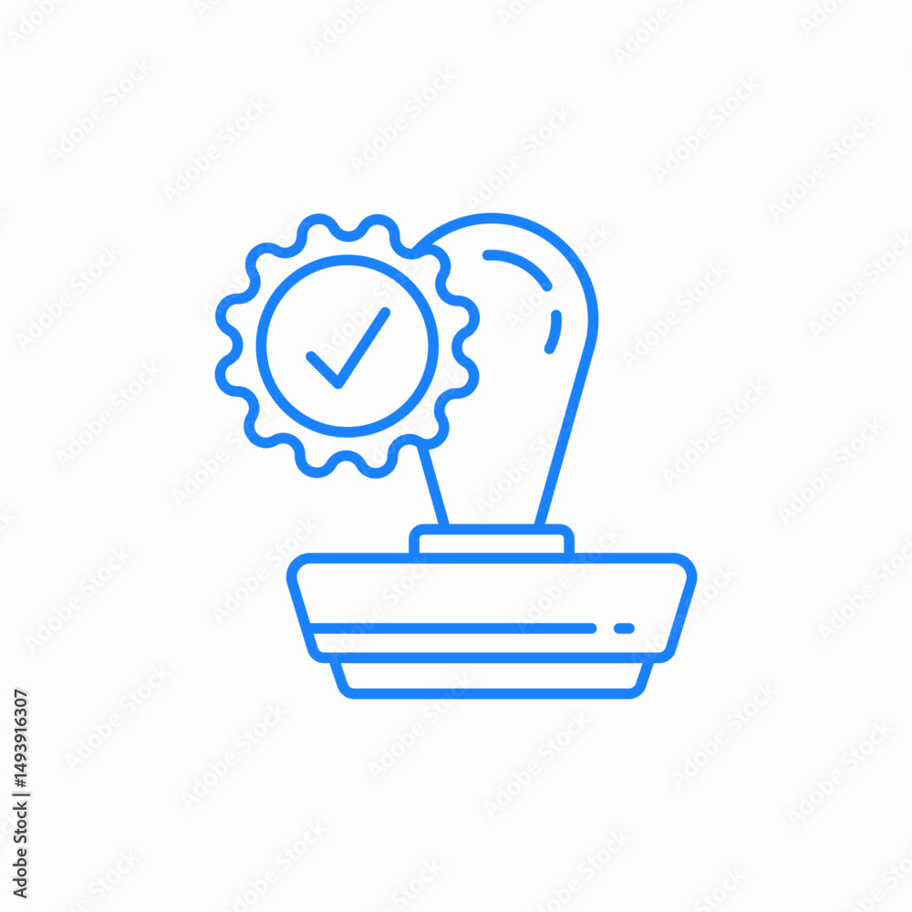 Obraz premium stamp approved icon sign vector