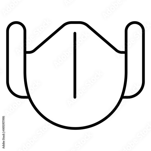 Cloth Mask Vector Icon Depicting Protective Equipment