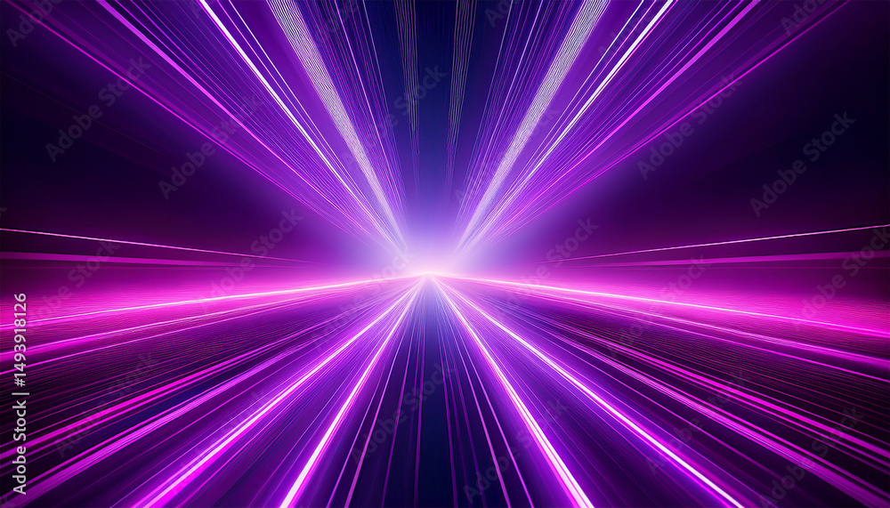 Obraz premium vibrant purple light beam on a dark background