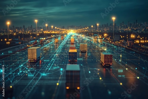 Logistics management and transportation network tracking on digital touchscreen map interface for supply chain coordination
