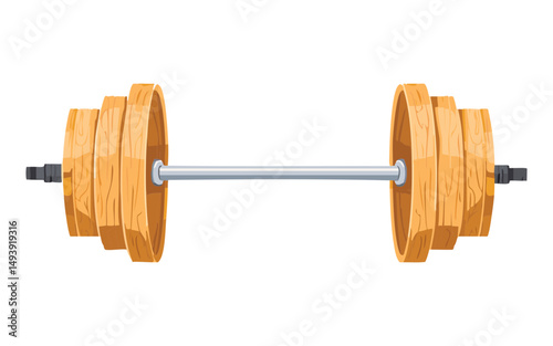 barbell with silver bar