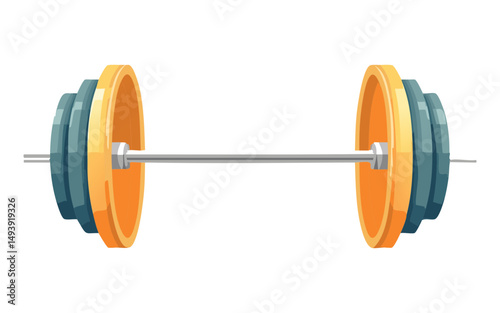 rustic barbell illustration